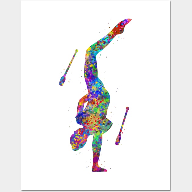 Rhythmic gymnastics juggling Wall Art by Yahya Art